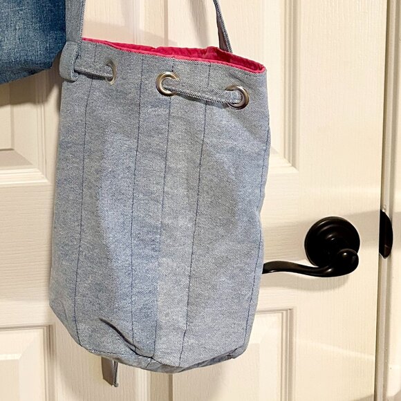 BUNDLE (2) New Hand Made Blue Jean Casual Everyday Shoulder Bag Handbag Boho - Picture 13 of 16